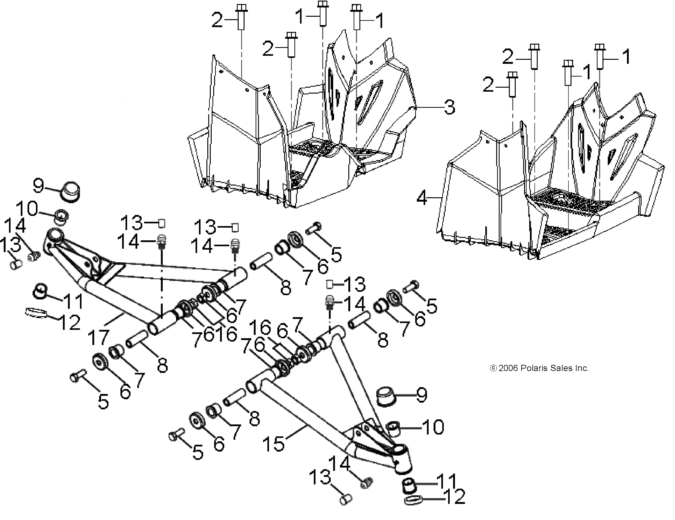 SWING ARM/FOOTREST - A07KA09AA/AB/AD (49ATVSUSPFRT07OTLW90)