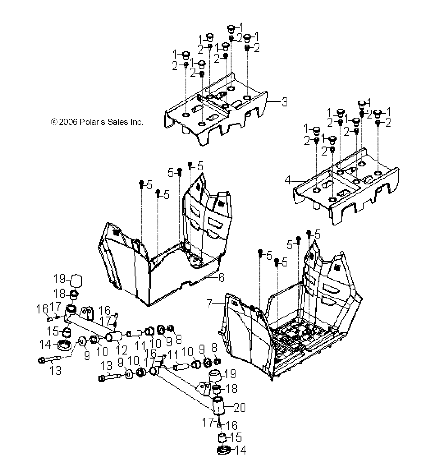 FOOTREST - A07KA05CA/CB/CD (49ATVSUSPFRT07PRED50)