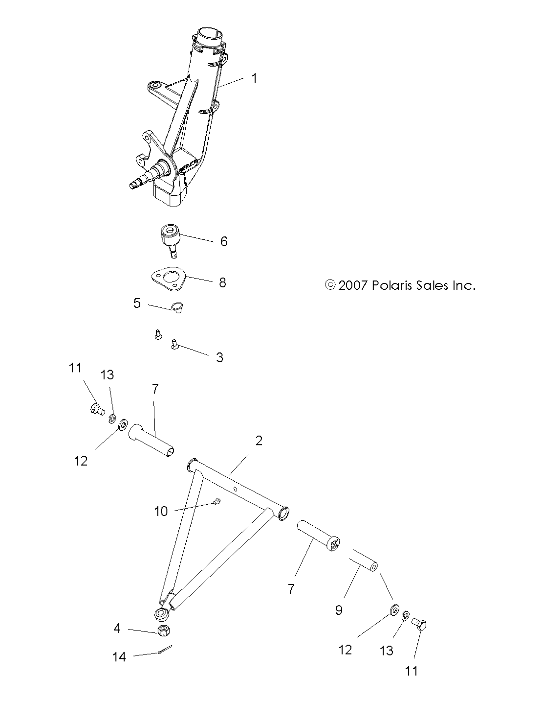 SUSPENSION, A-ARM and STRUT MOUNTING - A08BA32AA (49ATVSUSPFRT08TB)