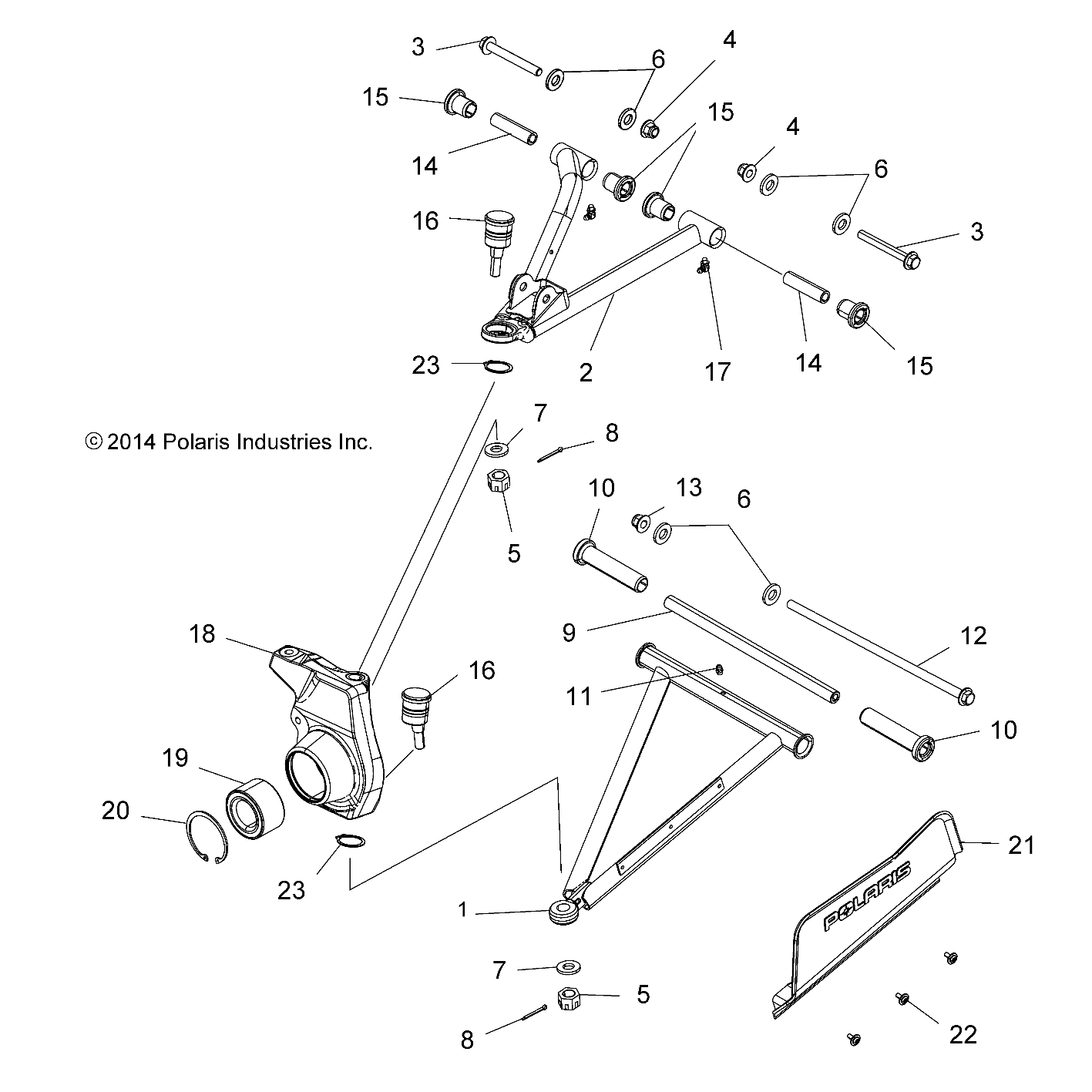 SUSPENSION, FRONT - A15SHS57CS (49ATVSUSPFRT15570SP)