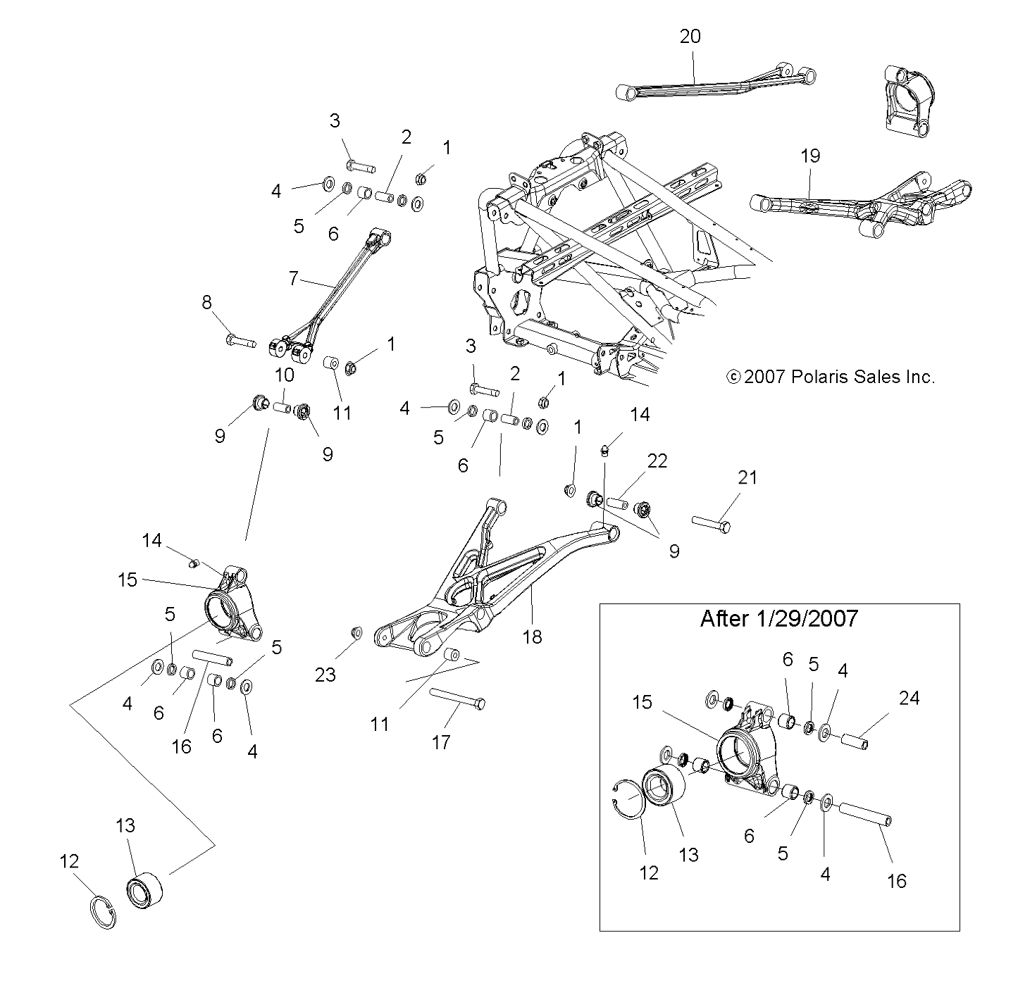 SUSPENSION, REAR - A07GP52AA/AB (49ATVSUSPRR07OTLW525)