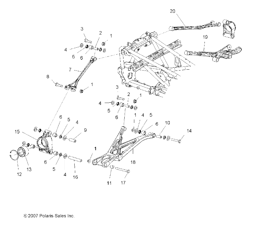 SUSPENSION, REAR - A09GP52AA (49ATVSUSPRR08OUT525)