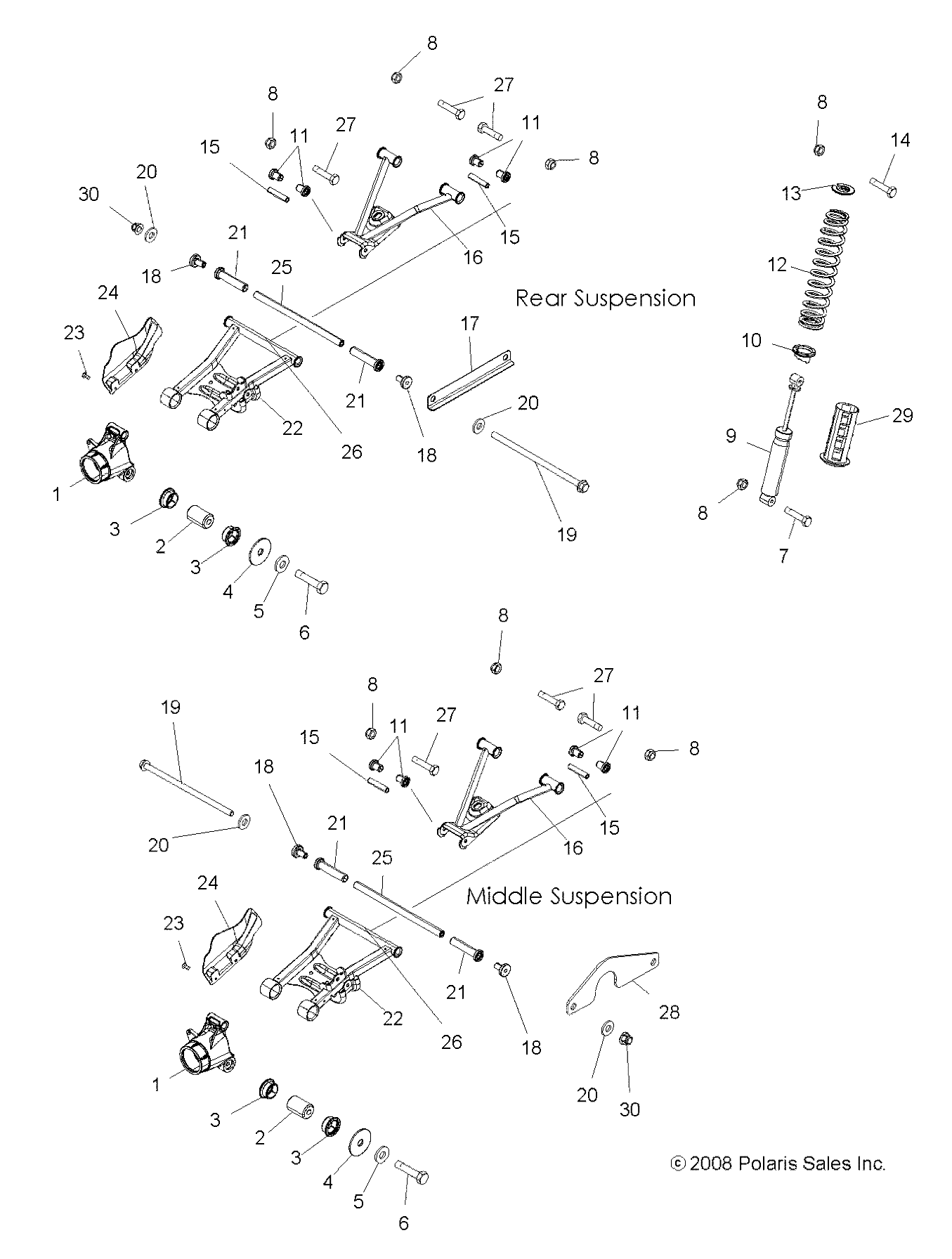 SUSPENSION, REAR - A10CL76AA (49ATVSUSPRR096X6)