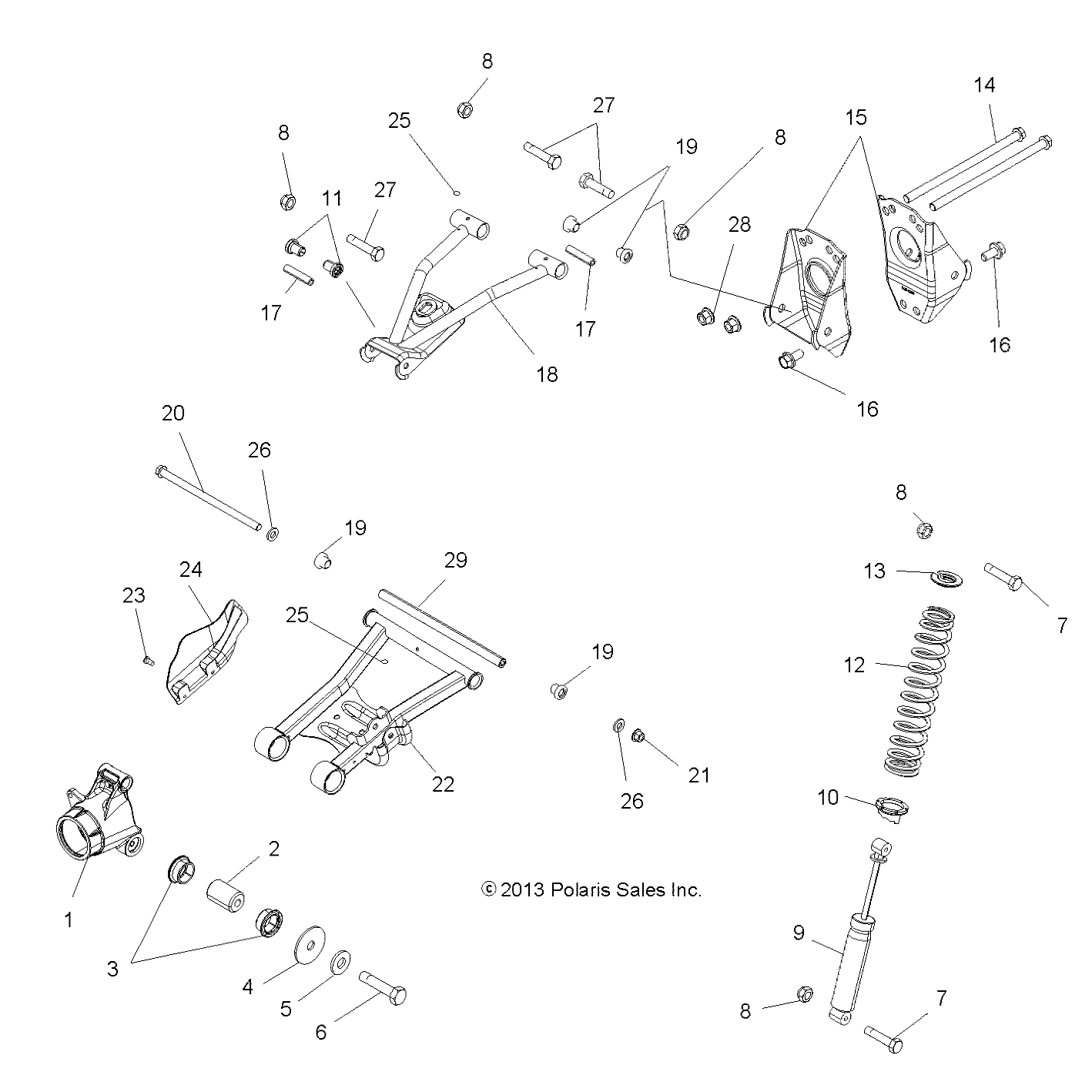 SUSPENSION, REAR - A15SEE57HJ/HA (49ATVSUSPRR13SP500)