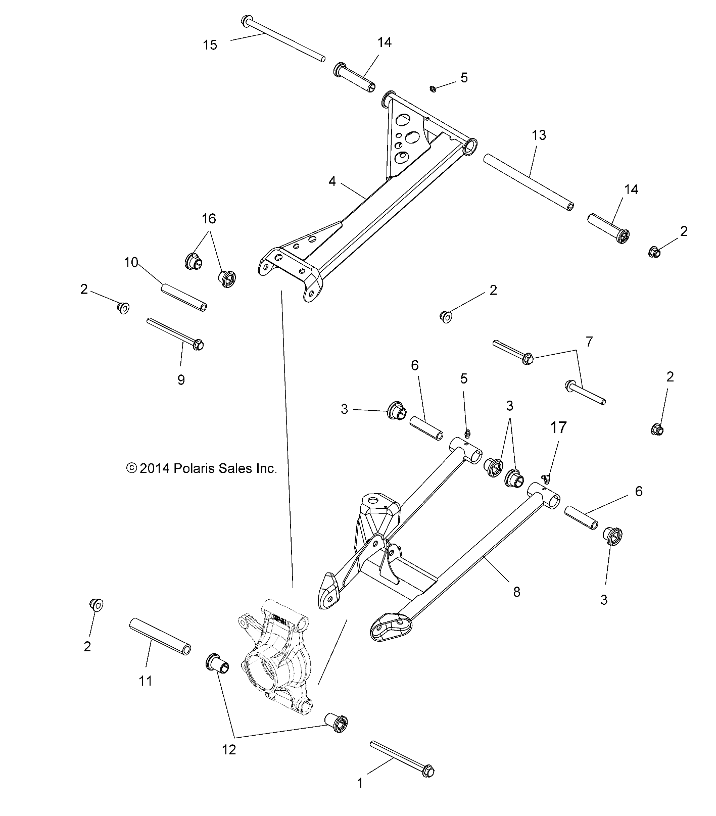 SUSPENSION, REAR - A14DN5EAH/EAR (49ATVSUSPRR14USA)