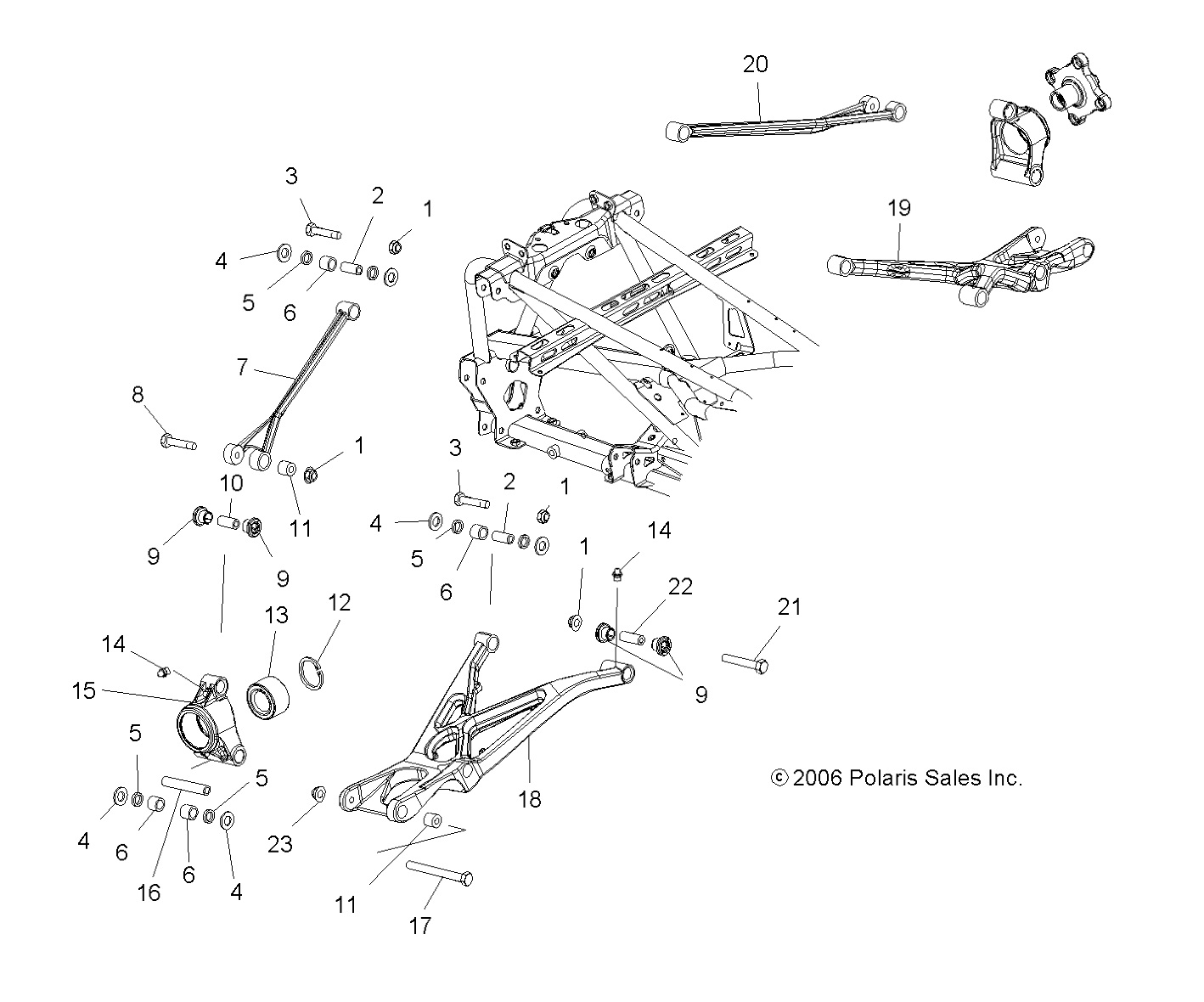 SUSPENSION, REAR - A07GP50AA/AB (49ATVSUSPRROUTLAW)