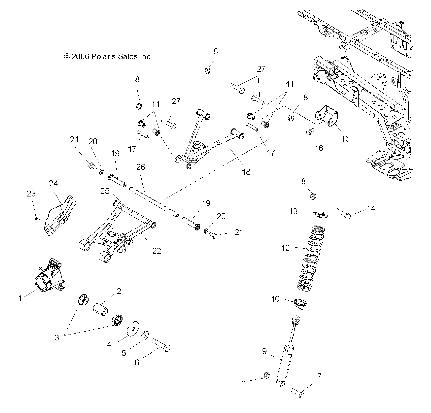 SUSPENSION, REAR - A07MH46AA/AZ (49ATVSUSPRRSP450)