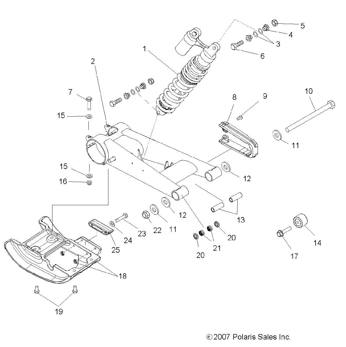 SUSPENSION, SWING ARM - A08GJ52AA/AB/AC (49ATVSWINGARM08OUT525S)