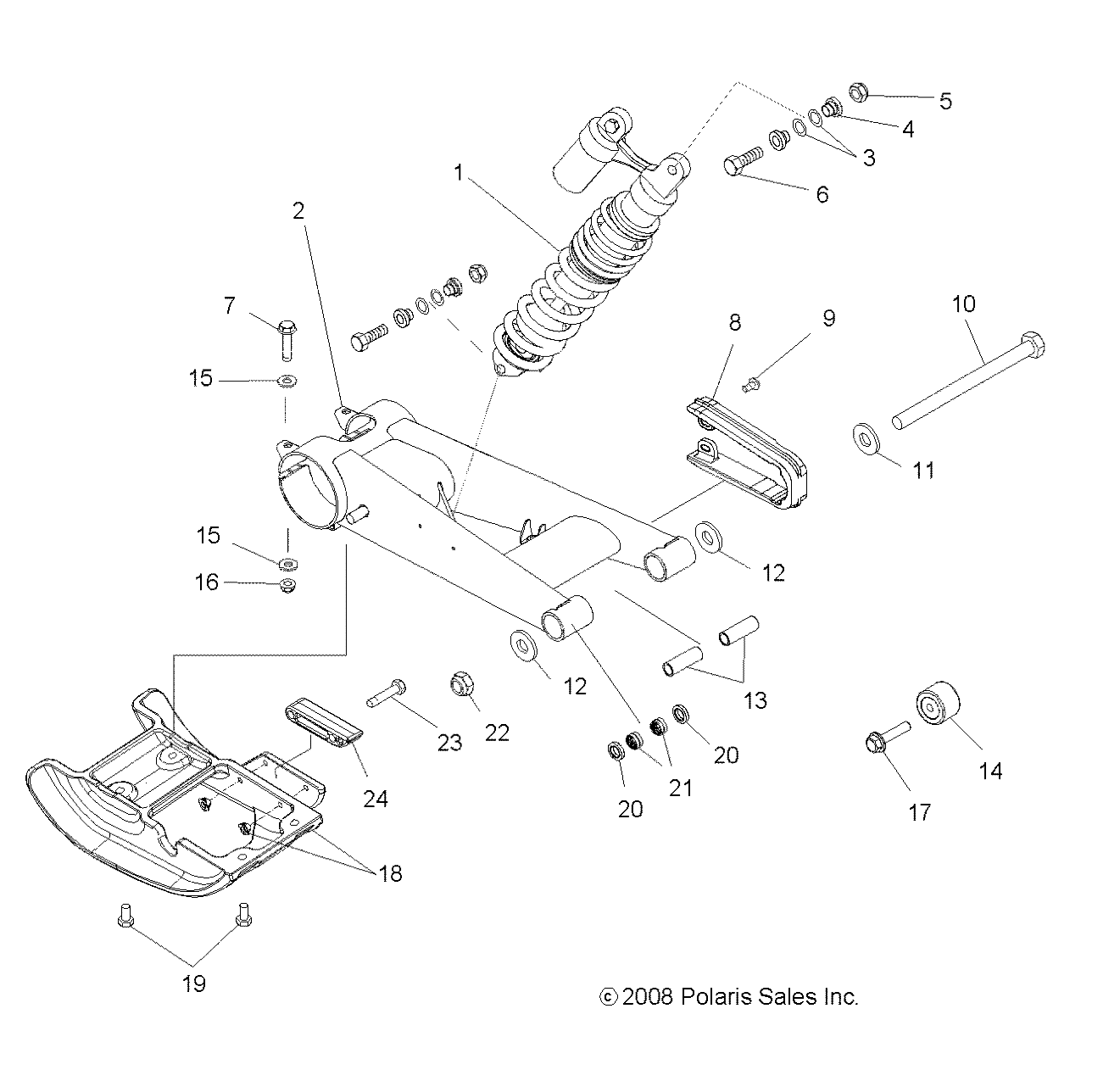 SUSPENSION, SWING ARM - A09GJ45AA (49ATVSWINGARM09OUT450)