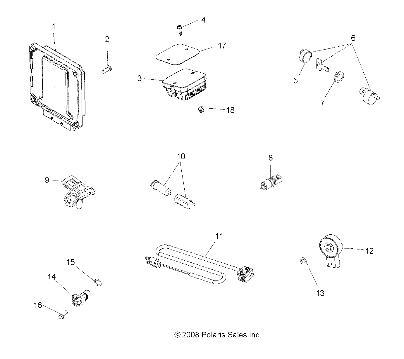 ELECTRICAL, SWITCHES, SENSORS, ECU and CONTROL MODULES - A10TN55AL/AX (49ATVSWITCHES09SPXPEPS550)