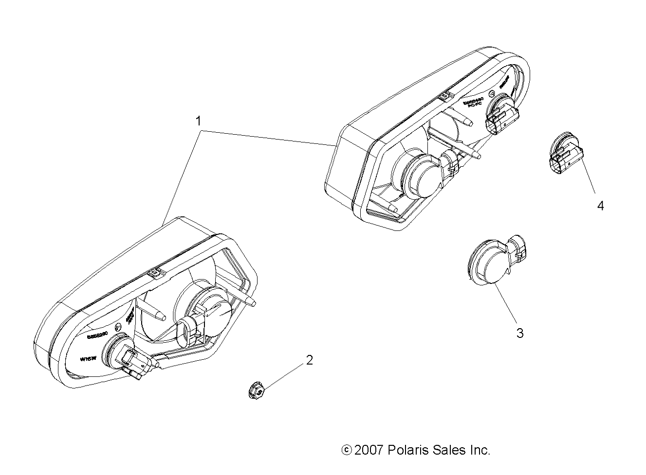 ELECTRICAL, TAILLIGHTS - A11DH50FX (49ATVTAILLAMPS08SPTRG500QD)