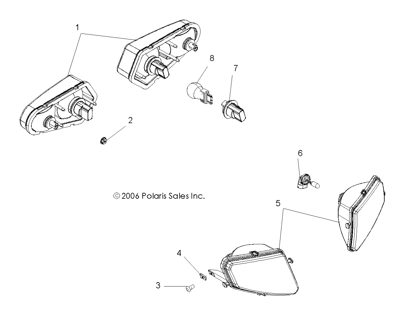 ELECTRICAL, TAILLAMPS/HEADLIGHTS - A07MH46AA/AZ (49ATVTAILLAMPSSP450)