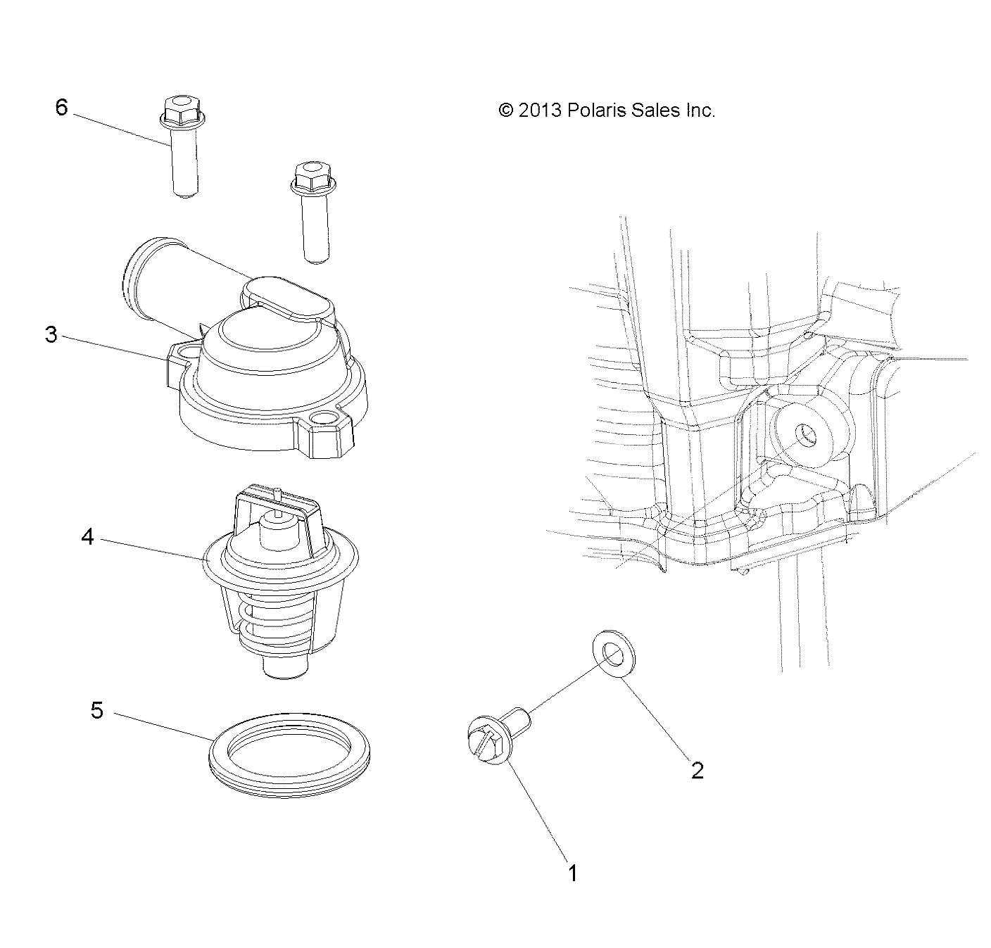 ENGINE, THERMOSTAT AND COVER - A15SAA32EH (49ATVTHERMOSTAT14SP325)