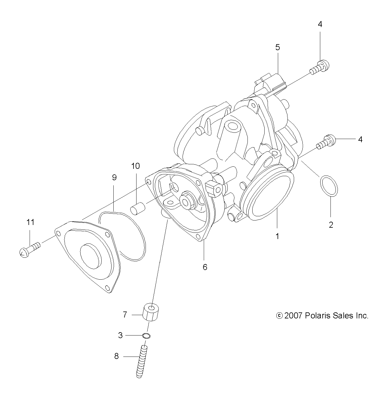 ENGINE, THROTTLE BODY - A10MN50ET (49ATVTHROTTLEBODY08SP500EFI)