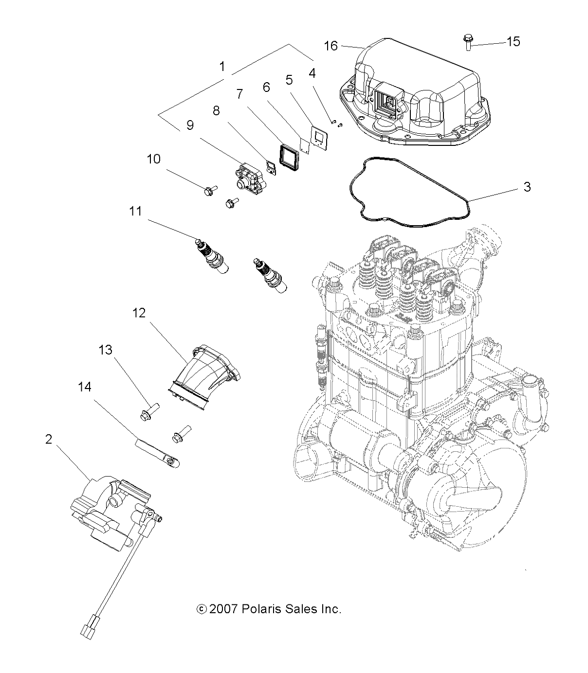 ENGINE, THROTTLE BODY MOUNTING - A08TN68AX/AZ (49ATVTHROTTLEBODY08SPX27)