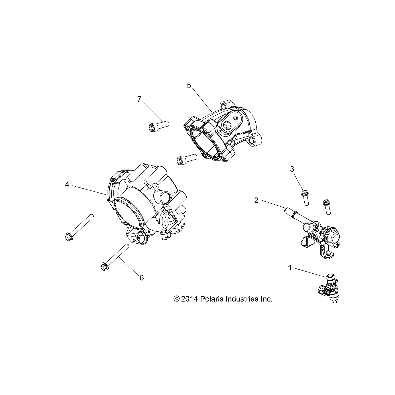 ENGINE, THROTTLE BODY and FUEL RAIL - A16SUS57C1