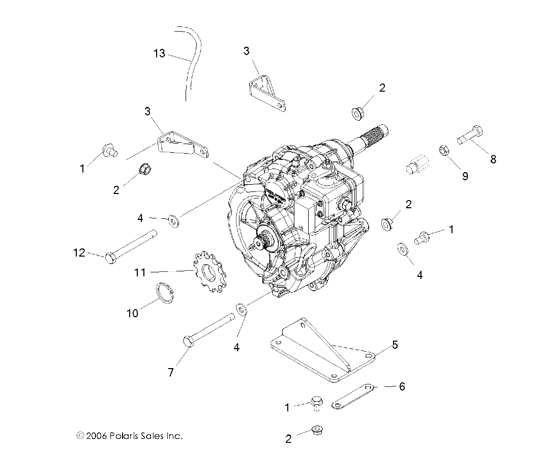 TRANSMISSION MOUNTING - A07BA50FA (49ATVTRANMTG07SCRMIN)