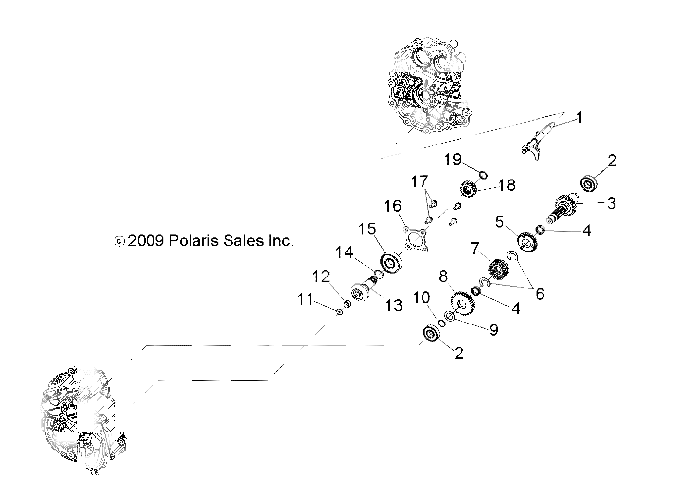 DRIVE TRAIN, MAIN GEARCASE INTERNALS - A11NG50AA (49ATVTRANSINTL1332729)