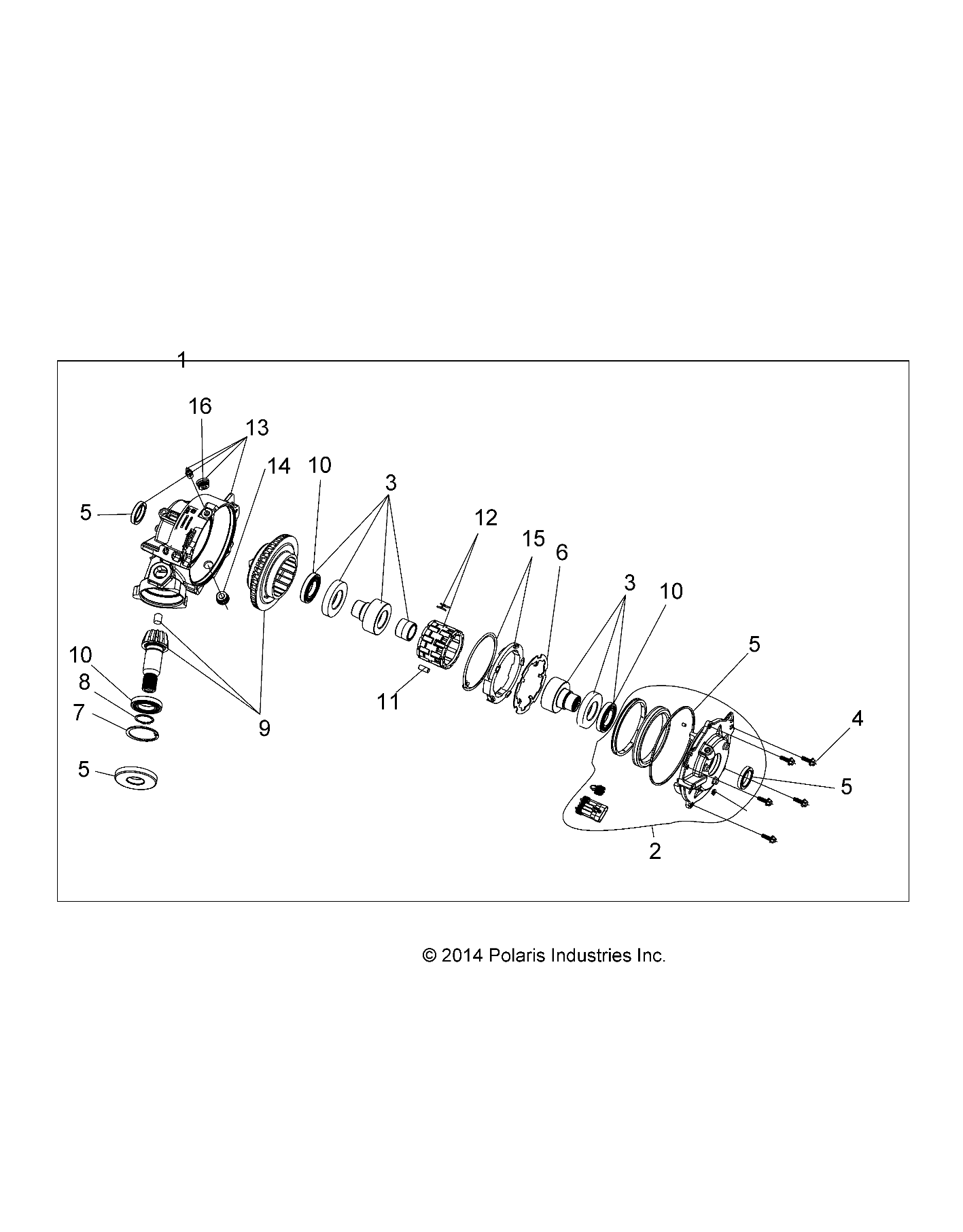 DRIVE TRAIN, FRONT GEARCASE - A20SEA57A1/A4/A7/A9/B1/B4/B7/B9