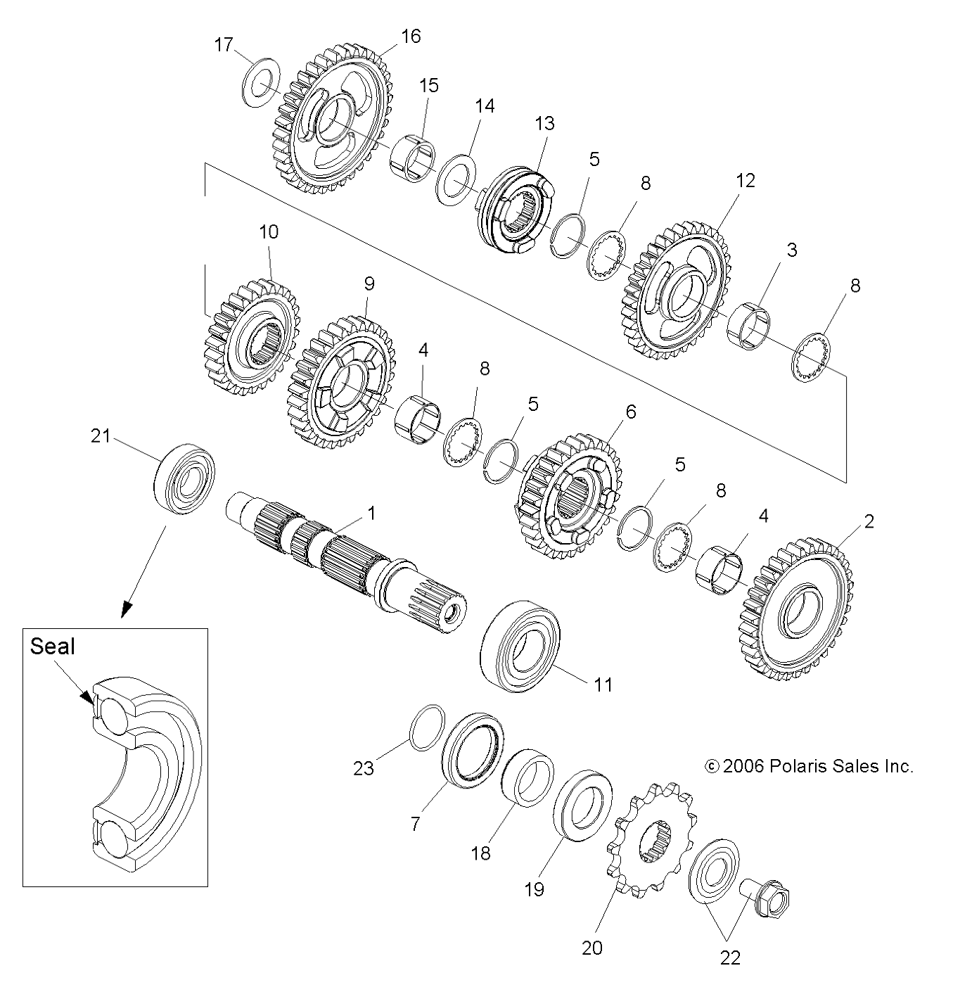 ENGINE, TRANSMISSION 2 - A07GP52AA/AB (49ATVTRANSMISSION207OUT525)