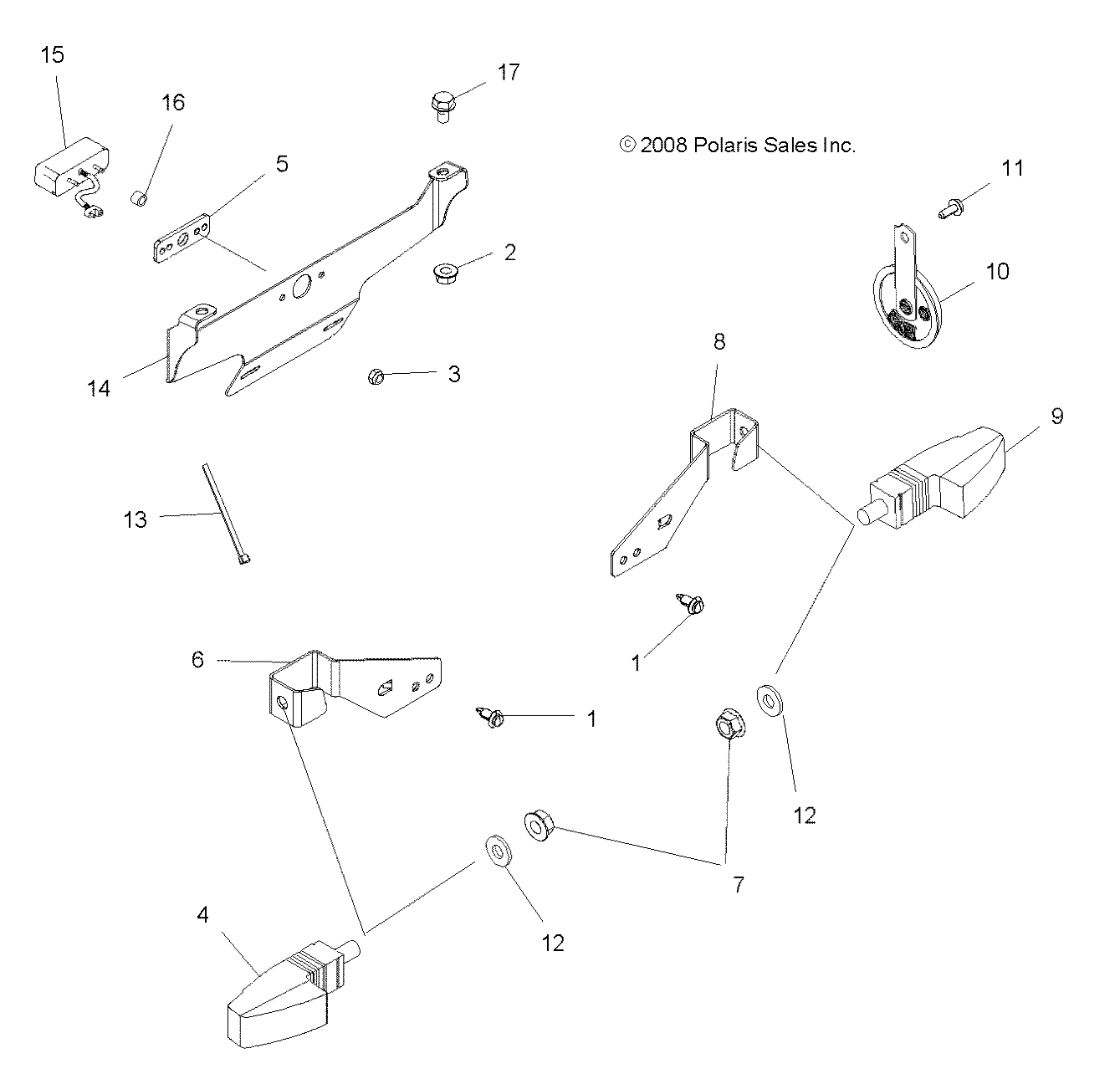 ELECTRICAL, TURN SIGNALS and HORN - A09ZN85FL/8CFL (49ATVTURNSIG09SPXP850I)