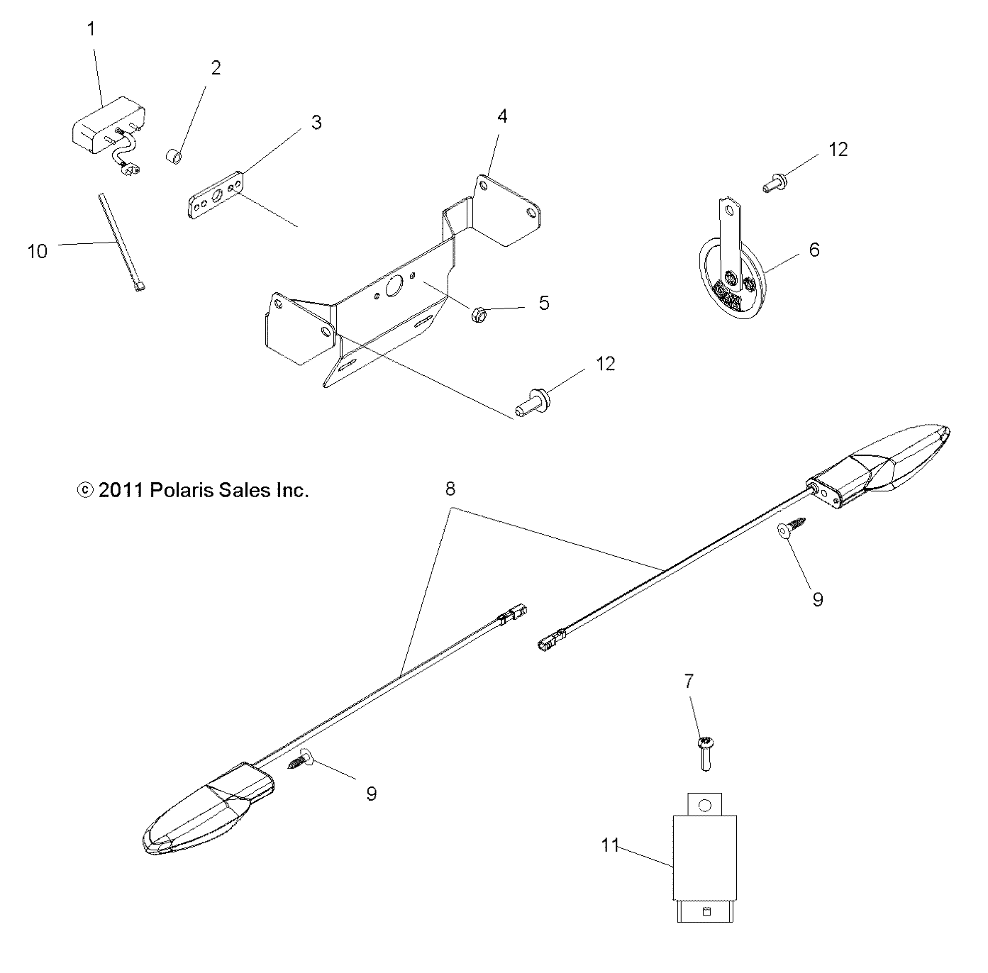 ELECTRICAL, TURN SIGNALS and HORN - A11DH50FX (49ATVTURNSIG11SPTRG500I)