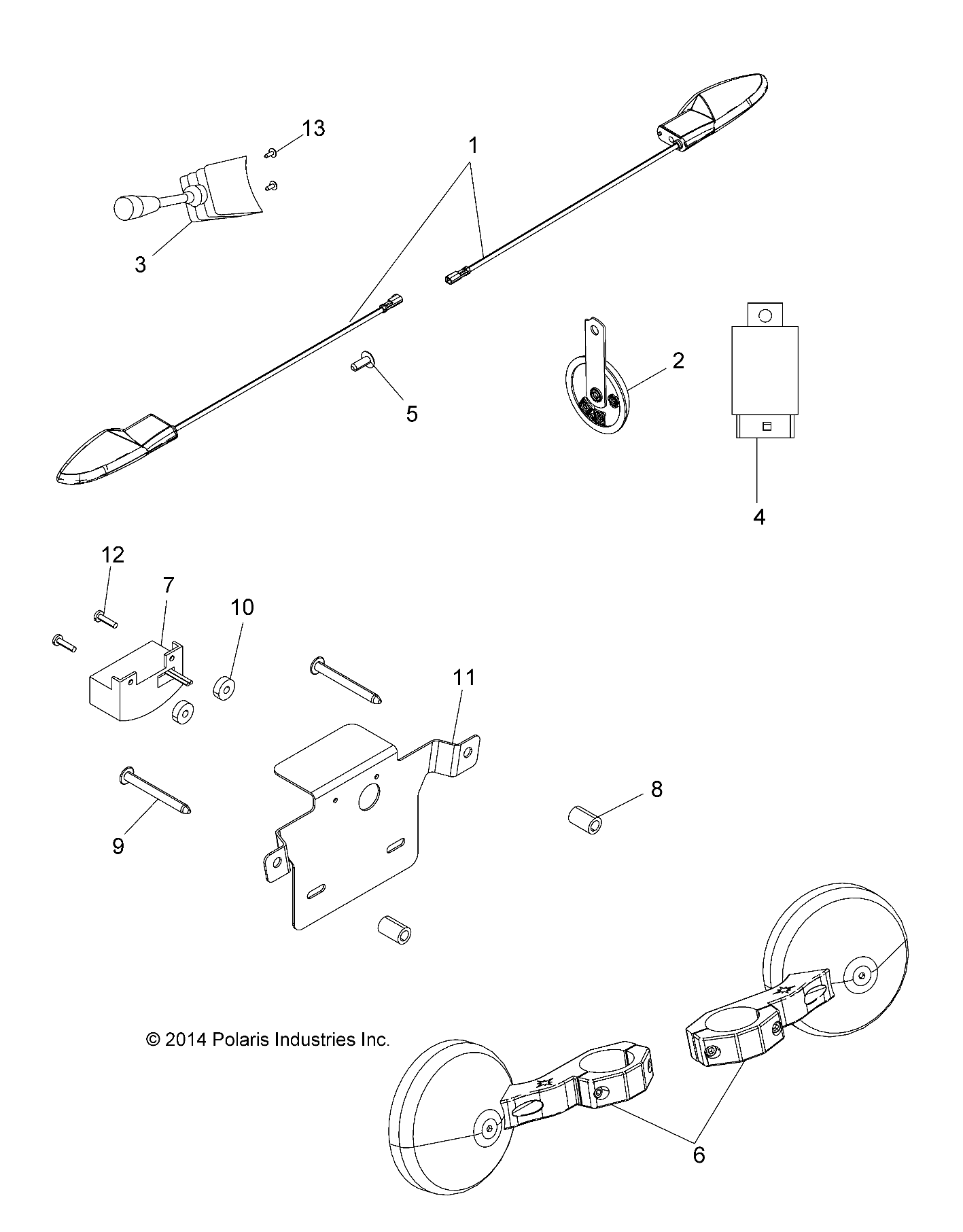 ELECTRICAL, TURN SIGNALS, HORN AND MIRRORS - A15DAA32EA/EJ (49ATVTURNSIG15325E)