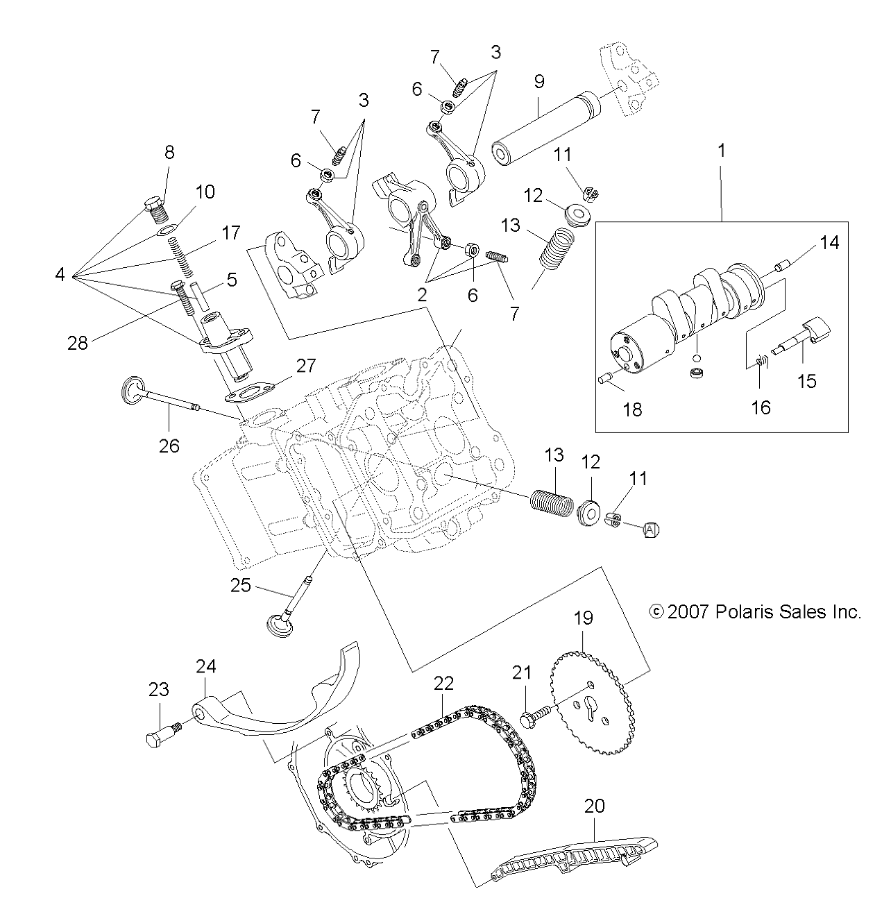 ENGINE, VALVES and CAMSHAFT - A09TN50EA (49ATVVALVE08SP500)