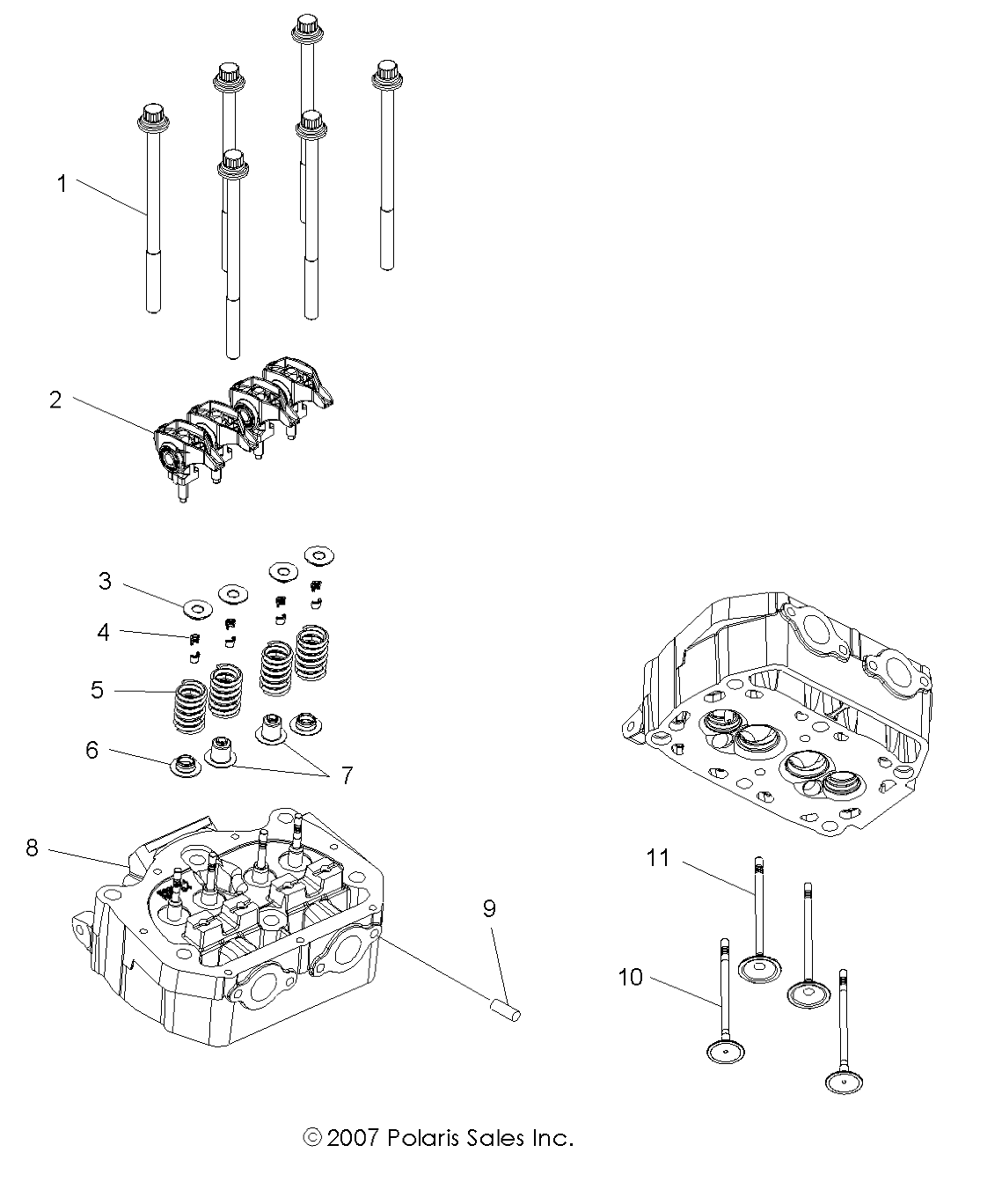 ENGINE, CYLINDER HEAD and VALVES - R10VH76 ALL OPTIONS/VY76AZ (49ATVVALVE08VISTA)