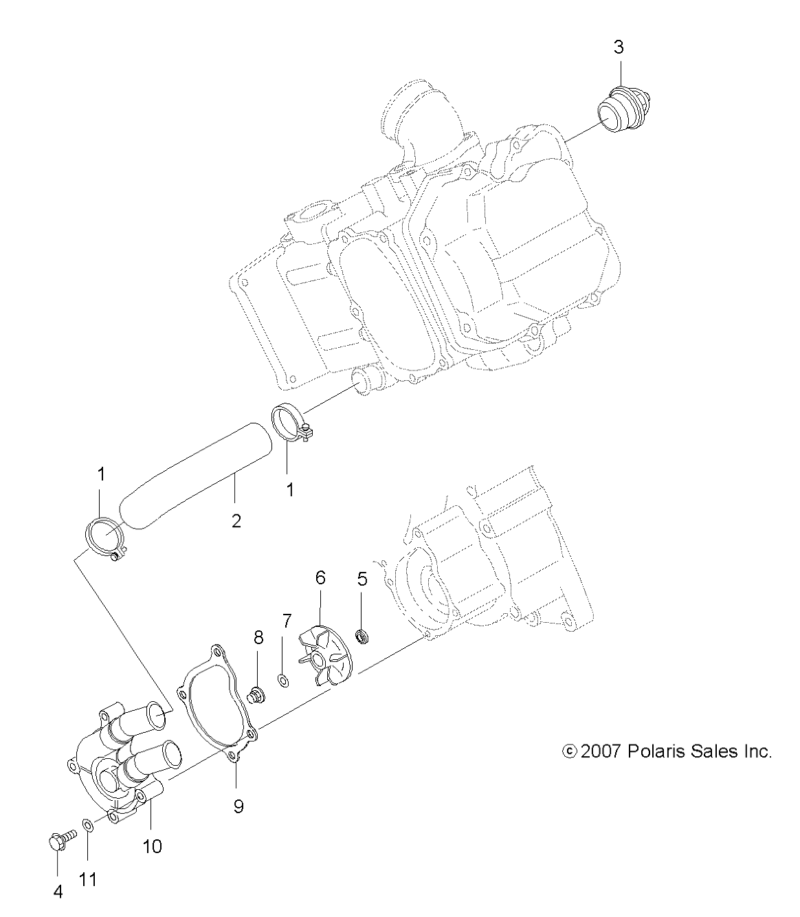 ENGINE, WATER PUMP - A09LH46AQ/AX/AZ (49ATVWATERPUMP08SP400)