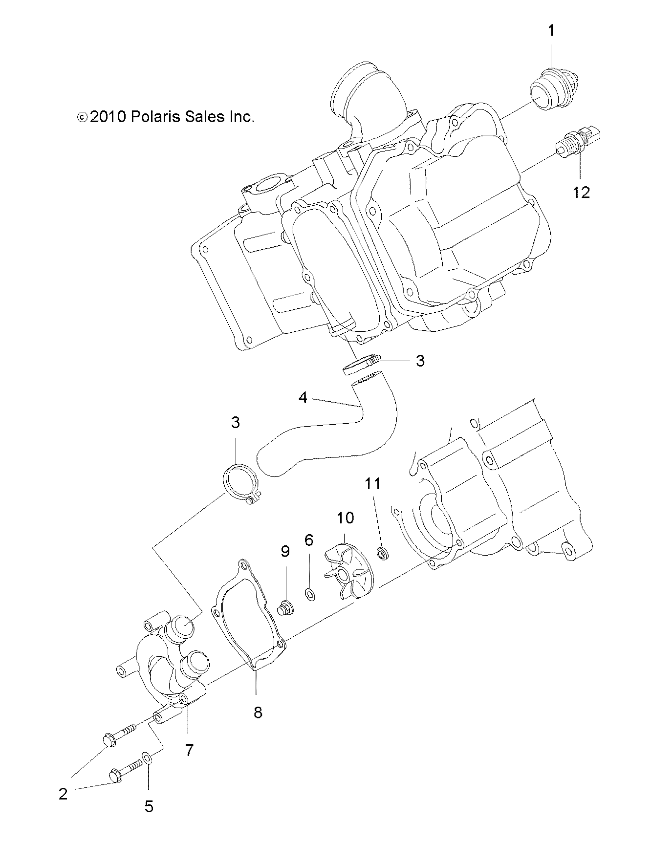 ENGINE, WATER PUMP - A12NG50AA (49ATVWATERPUMP11SCRAM)