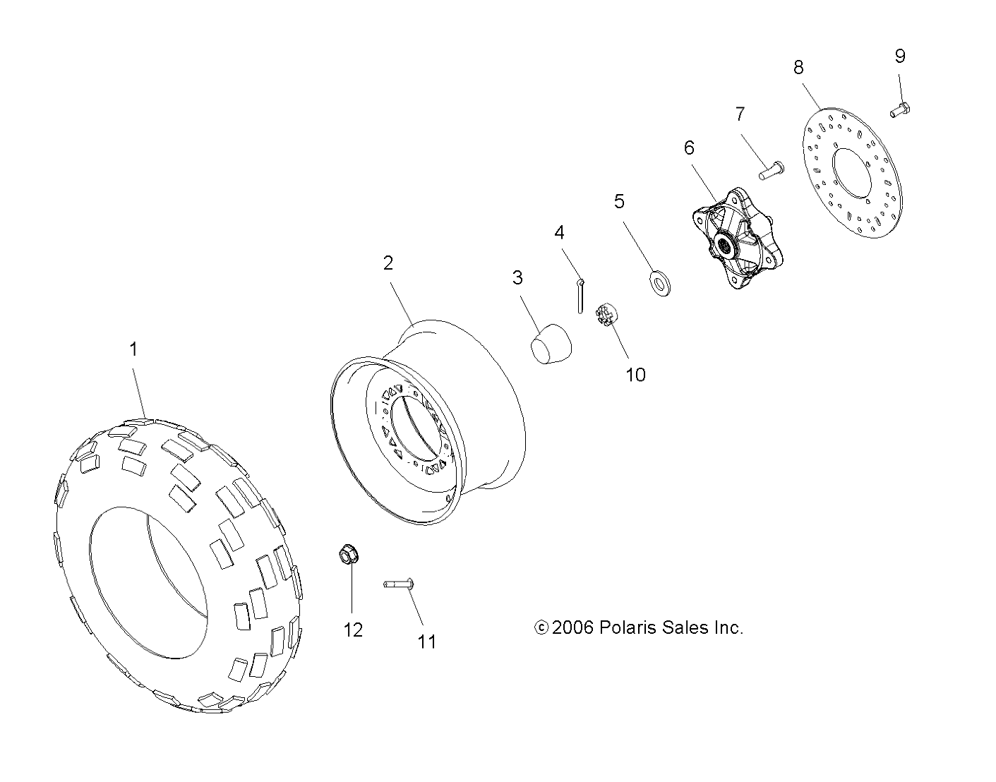 WHEEL, FRONT - A07MH50FC (49ATVWHEELFRT075EFIIN)