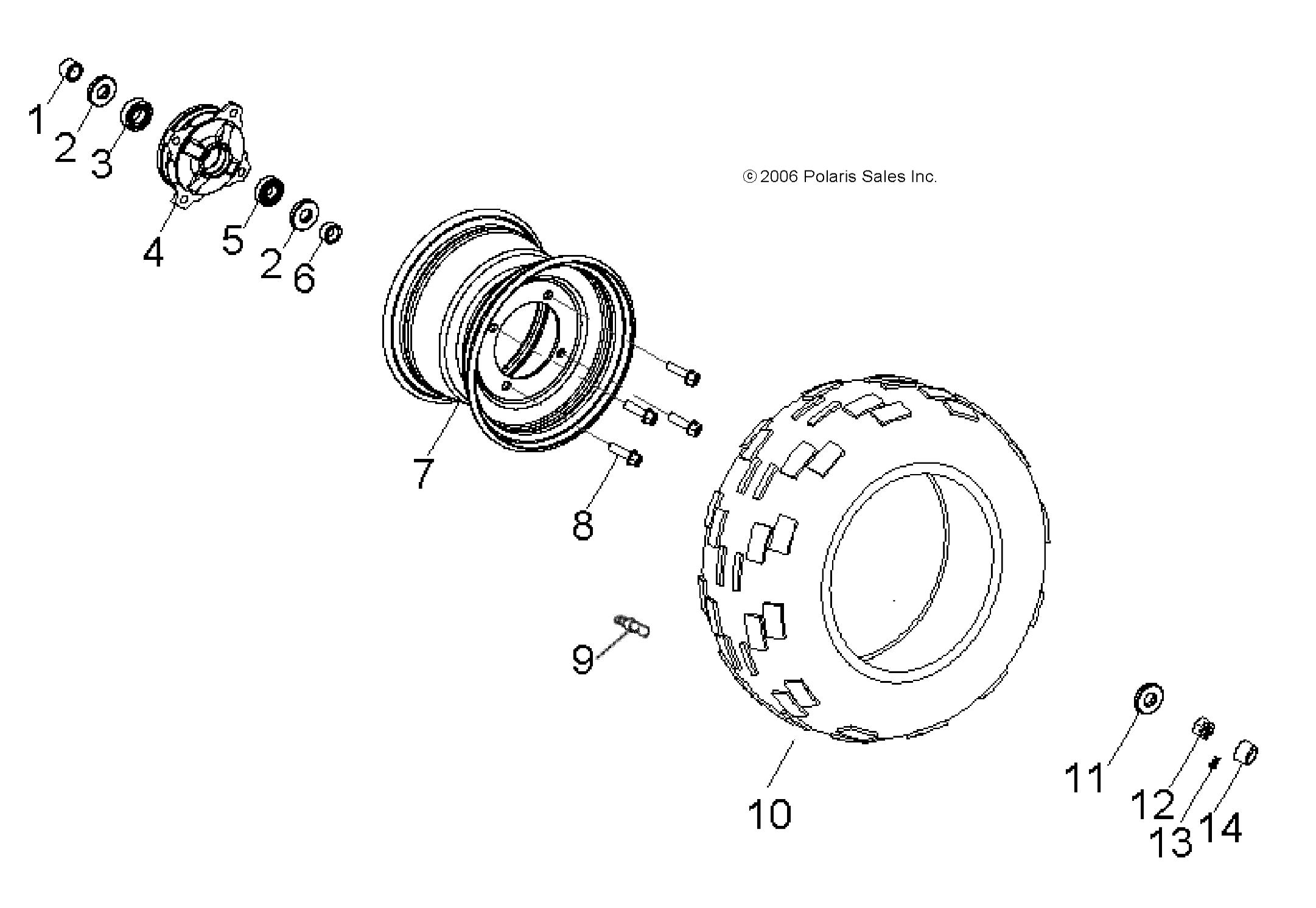 WHEELS, FRONT - A17YAK05A4/A6 (49ATVWHEELFRT07PRED50)