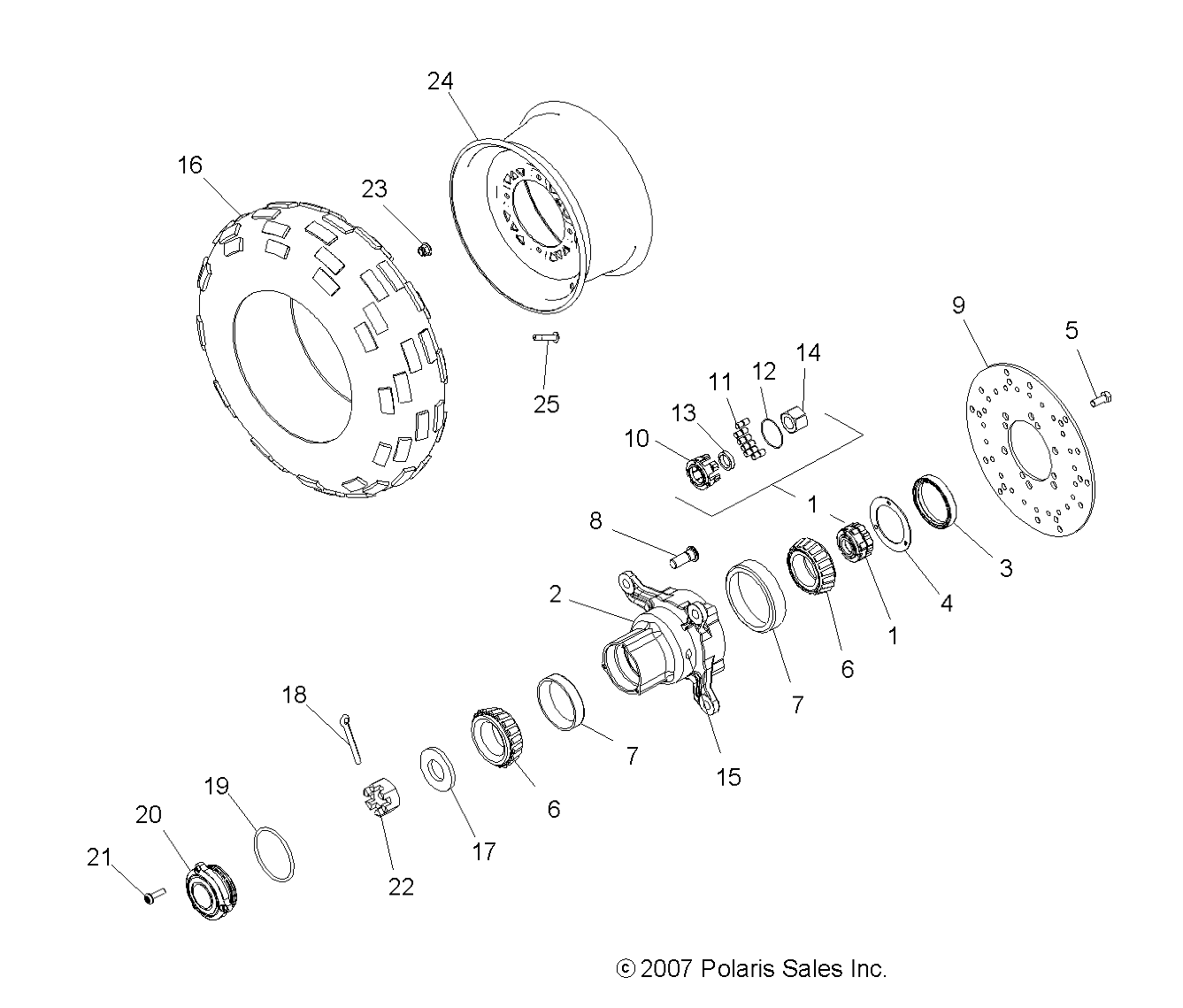 WHEEL, FRONT - A09BG50AA (49ATVWHEELFRT08SCRAM)