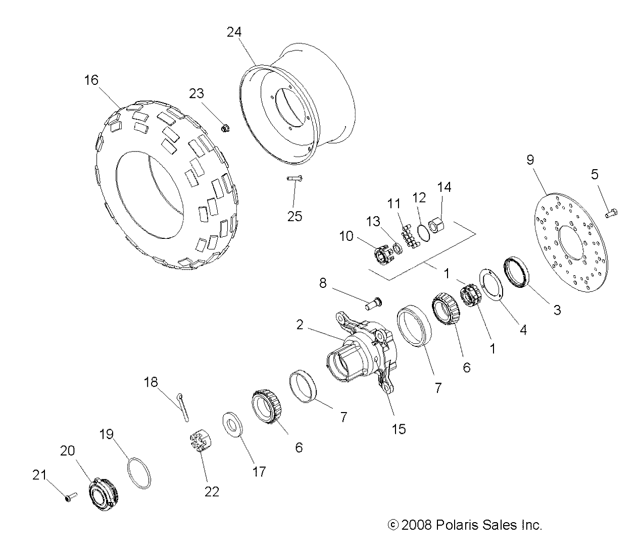 WHEEL, FRONT - A08BG50FA (49ATVWHEELFRT08SCRAMINTL)