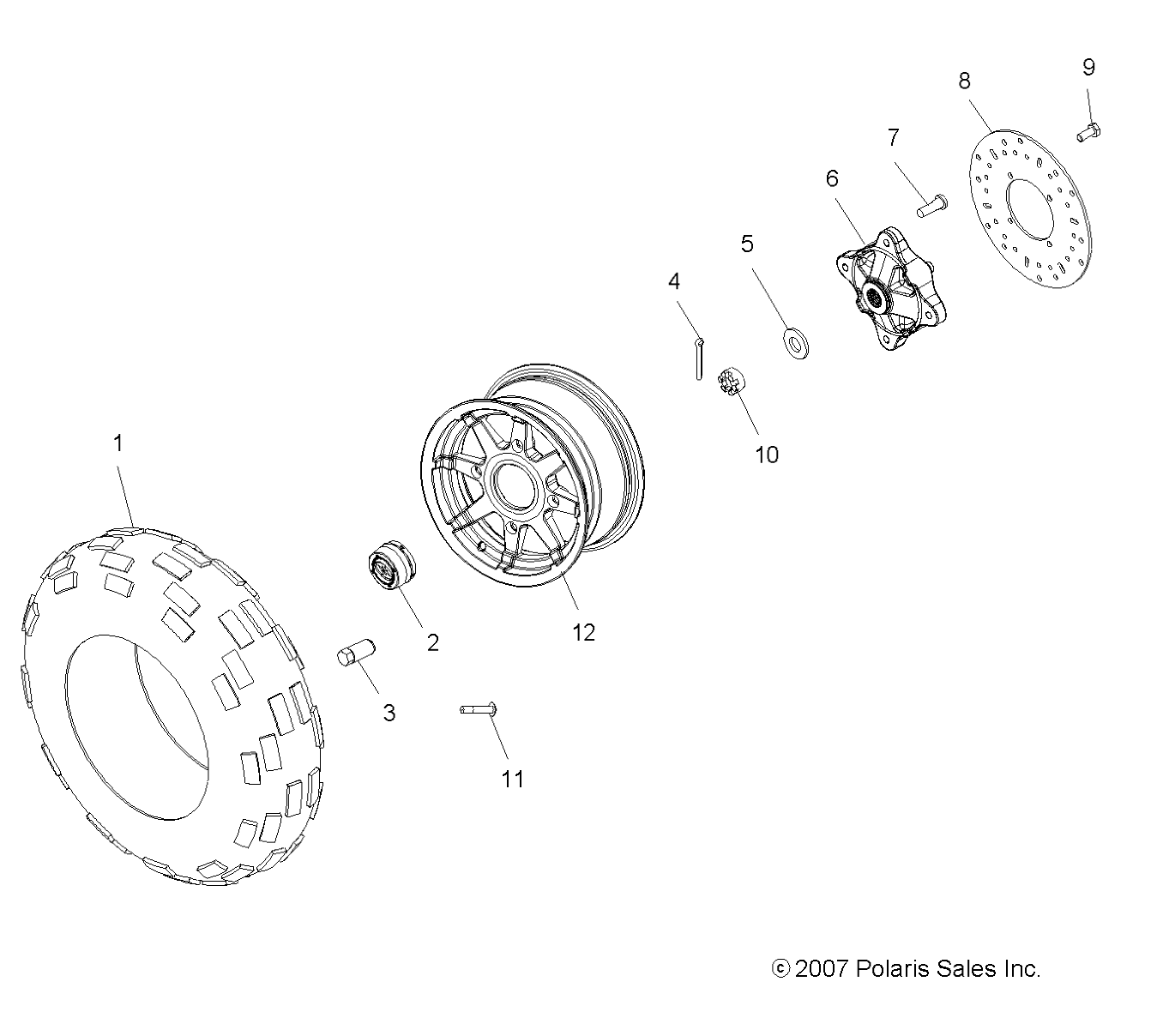 WHEELS, FRONT - A08MH76SS/SF (49ATVWHEELFRT08SP800SCAND)