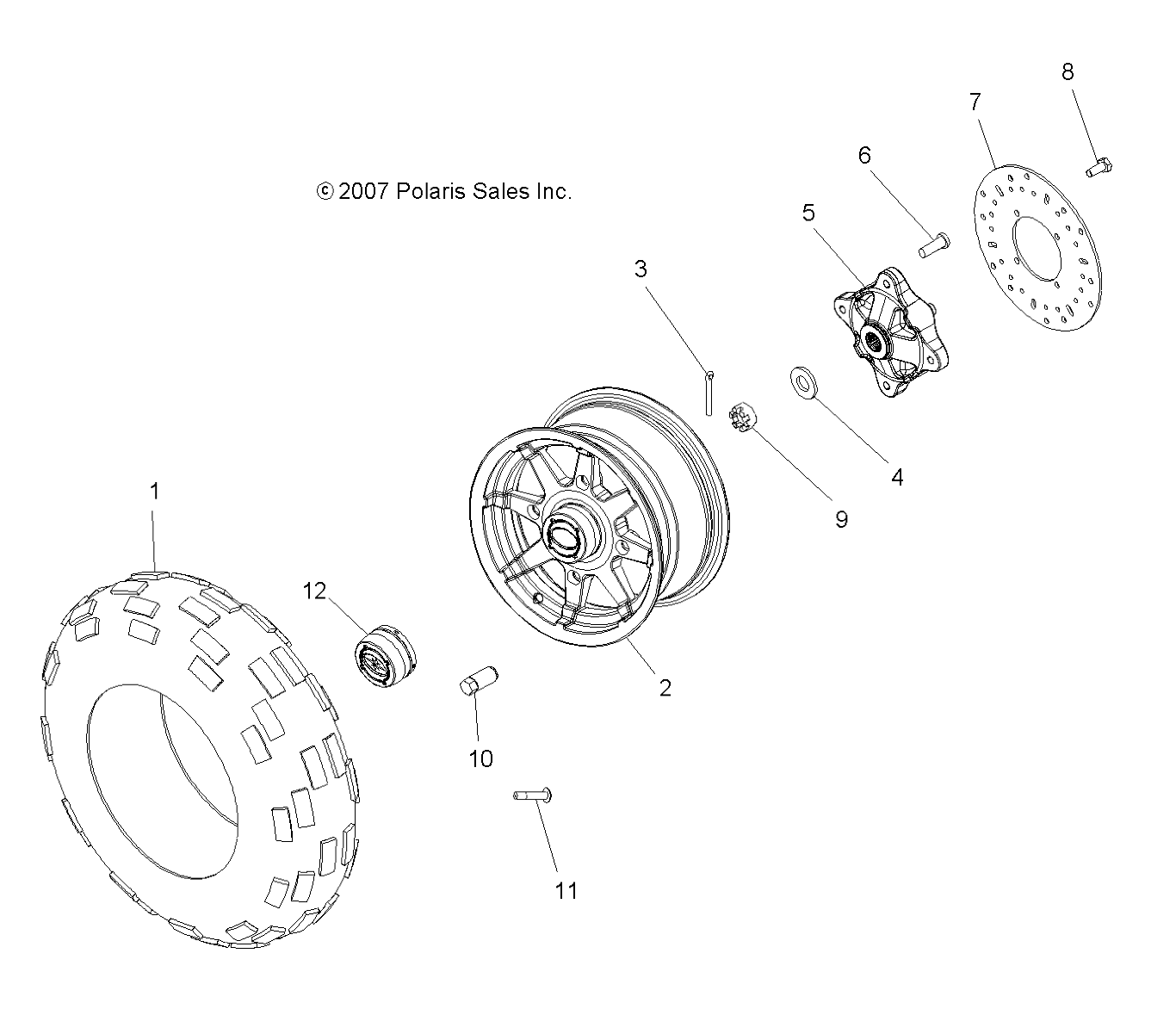 WHEELS, FRONT - A09DN50EA (49ATVWHEELFRT08SPTRG500QD)