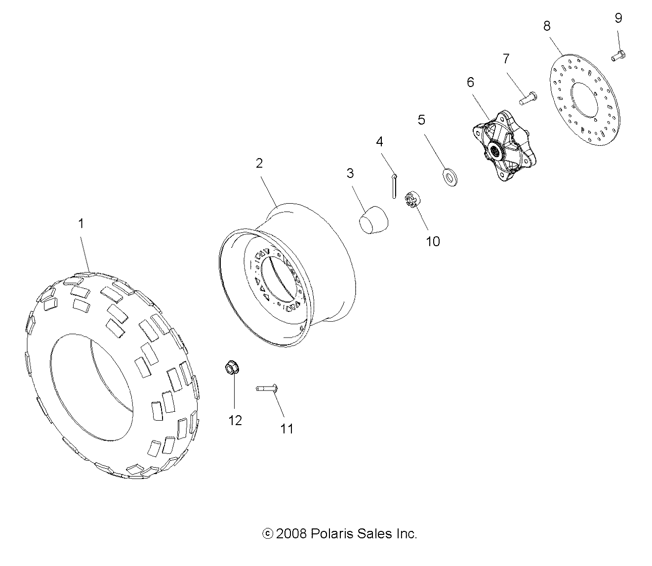 WHEELS, FRONT - A10CL76AA (49ATVWHEELFRT096X6)