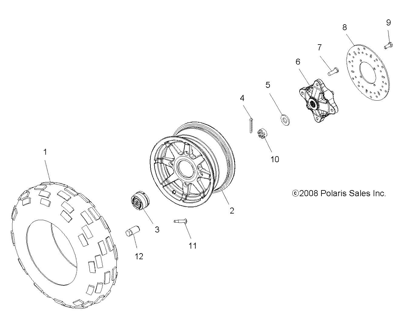 WHEELS, FRONT - A13MN50ET (49ATVWHEELFRT09500TR)