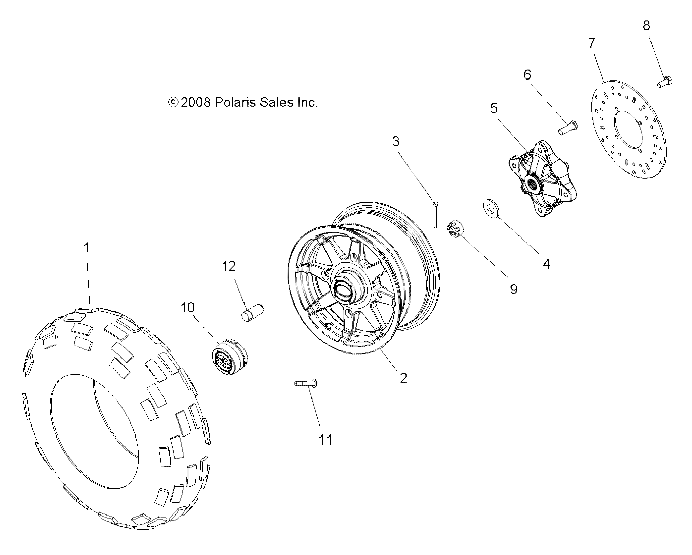 WHEELS, FRONT - A09DN50AB/AZ (49ATVWHEELFRT09SPTRG500)