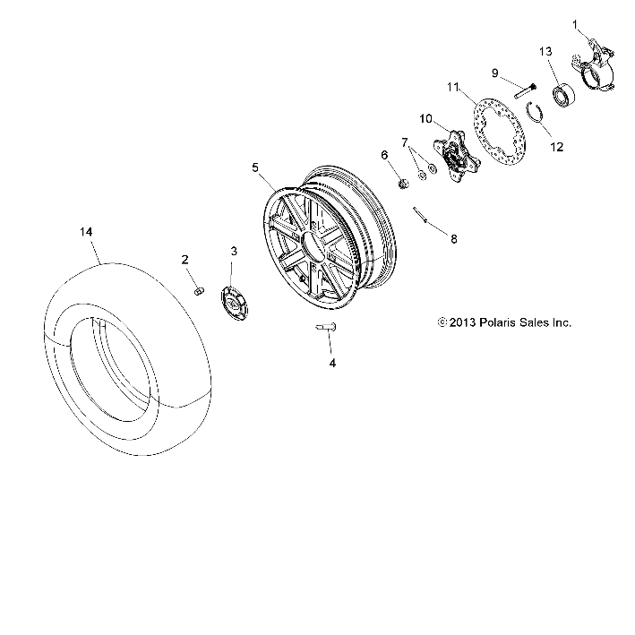 WHEELS, FRONT and HUB - A16SVS95CM