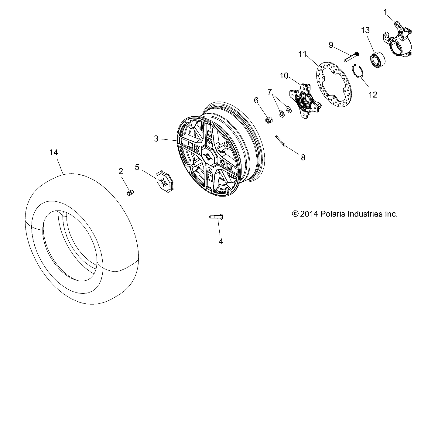 WHEELS, FRONT and HUB - A15SXE95FK (49ATVWHEELFRT15F1EU)