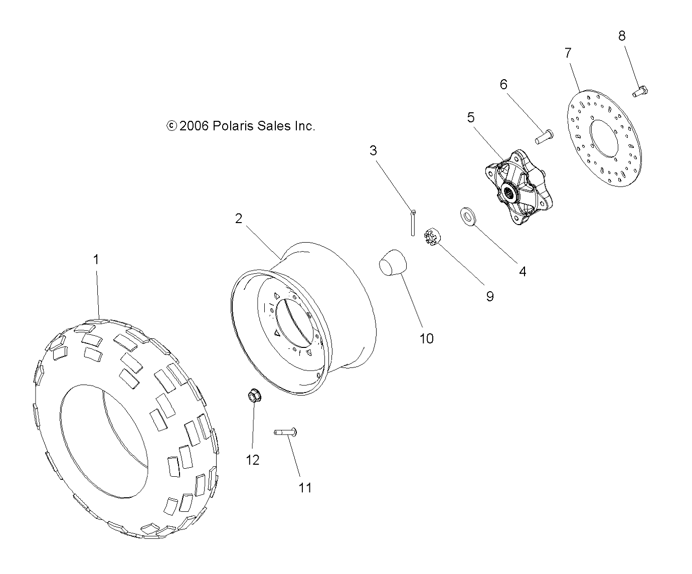 WHEELS, FRONT - A08TN50EA (49ATVWHEELFRTX2QUAD)