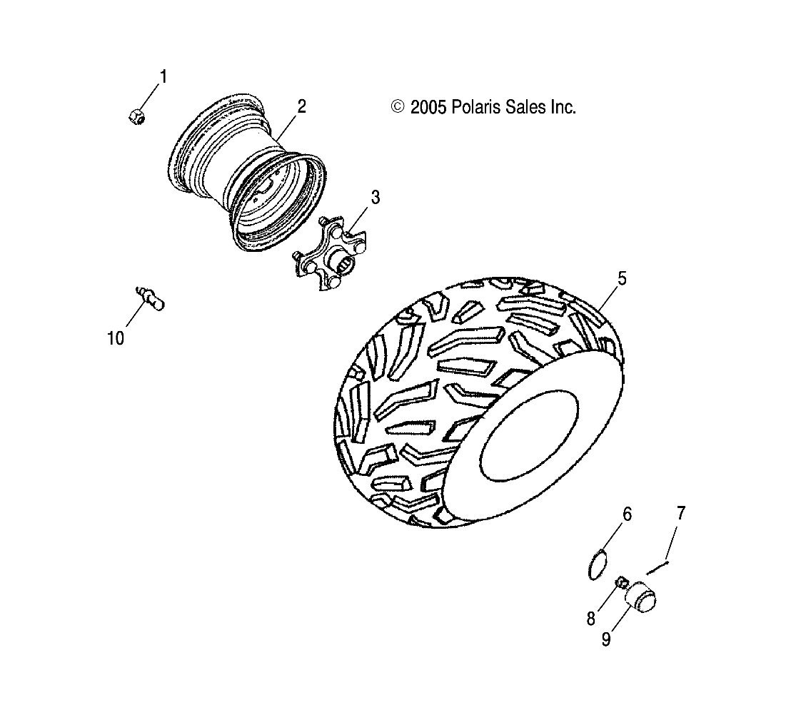 WHEEL, REAR - A07SB20AA (49ATVWHEELREAR07SAW)