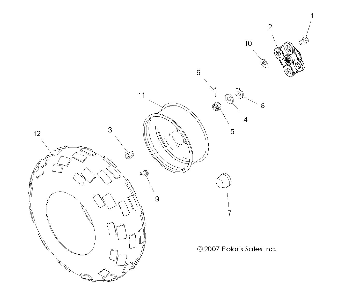 WHEEL, REAR - A08BG50FA (49ATVWHEELREAR08SCRAM)