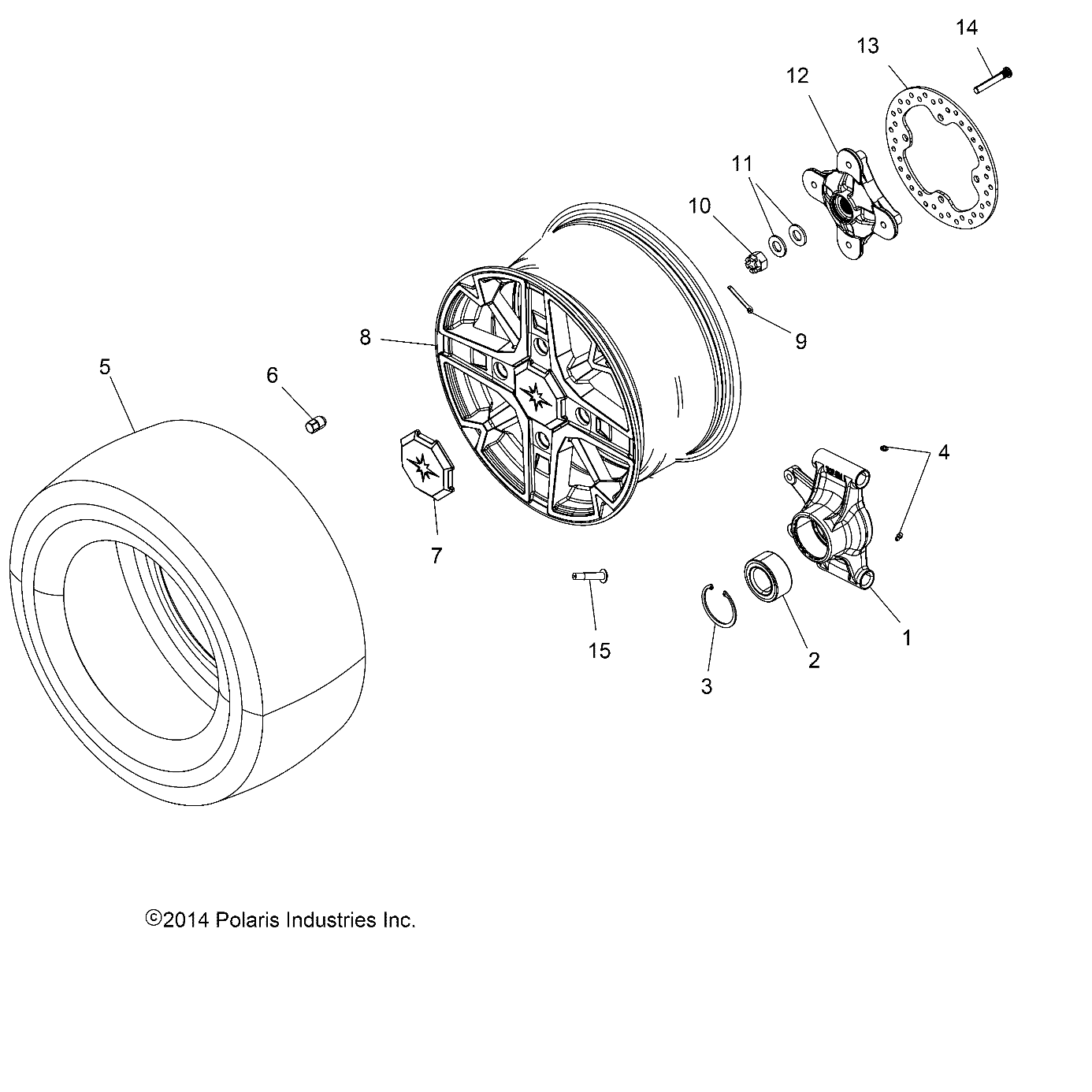 WHEELS, REAR and HUB - A15SXE95HK (49ATVWHEELRR151MD)