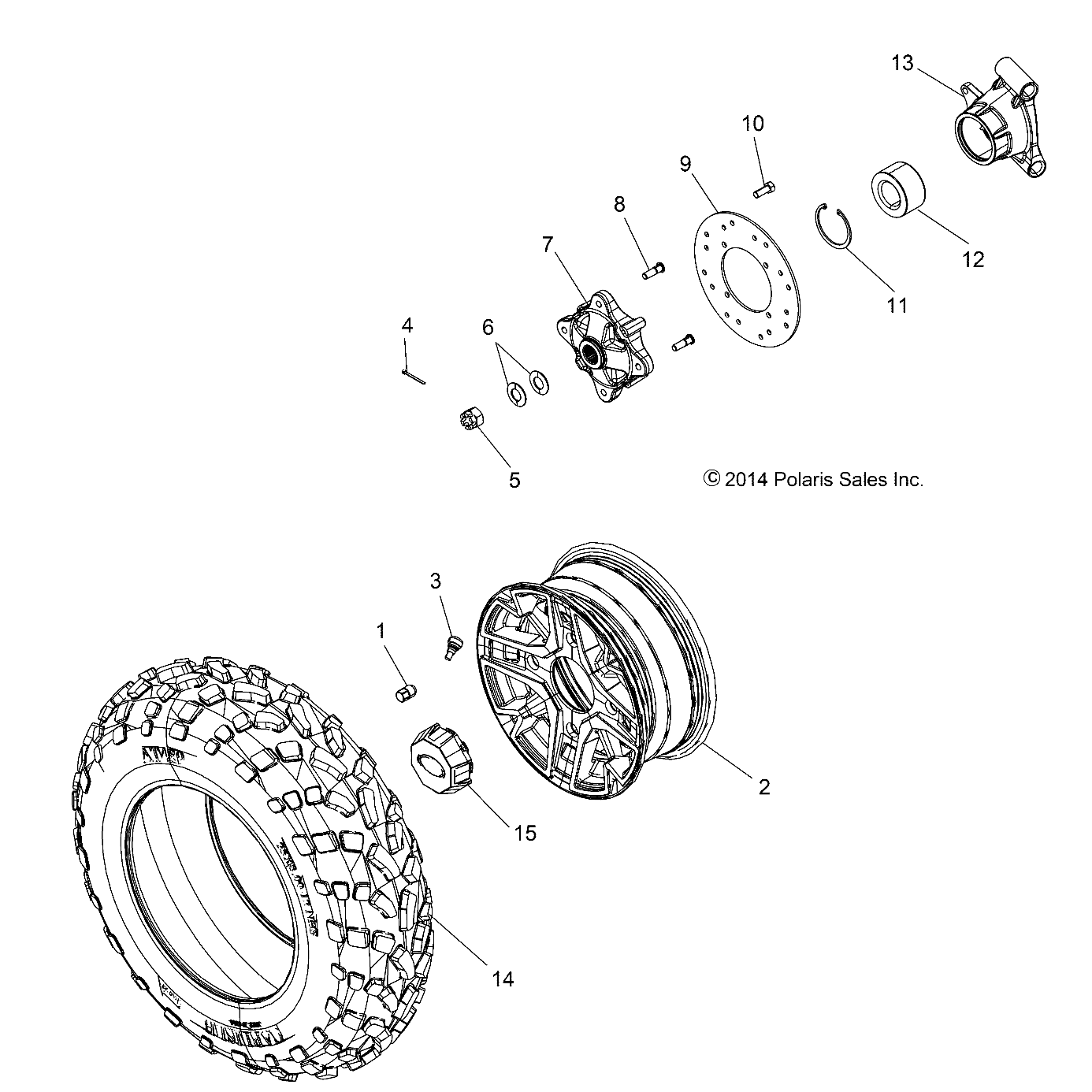 WHEELS, REAR - A19DAE57A4 (49ATVWHEELRR15ACE570)