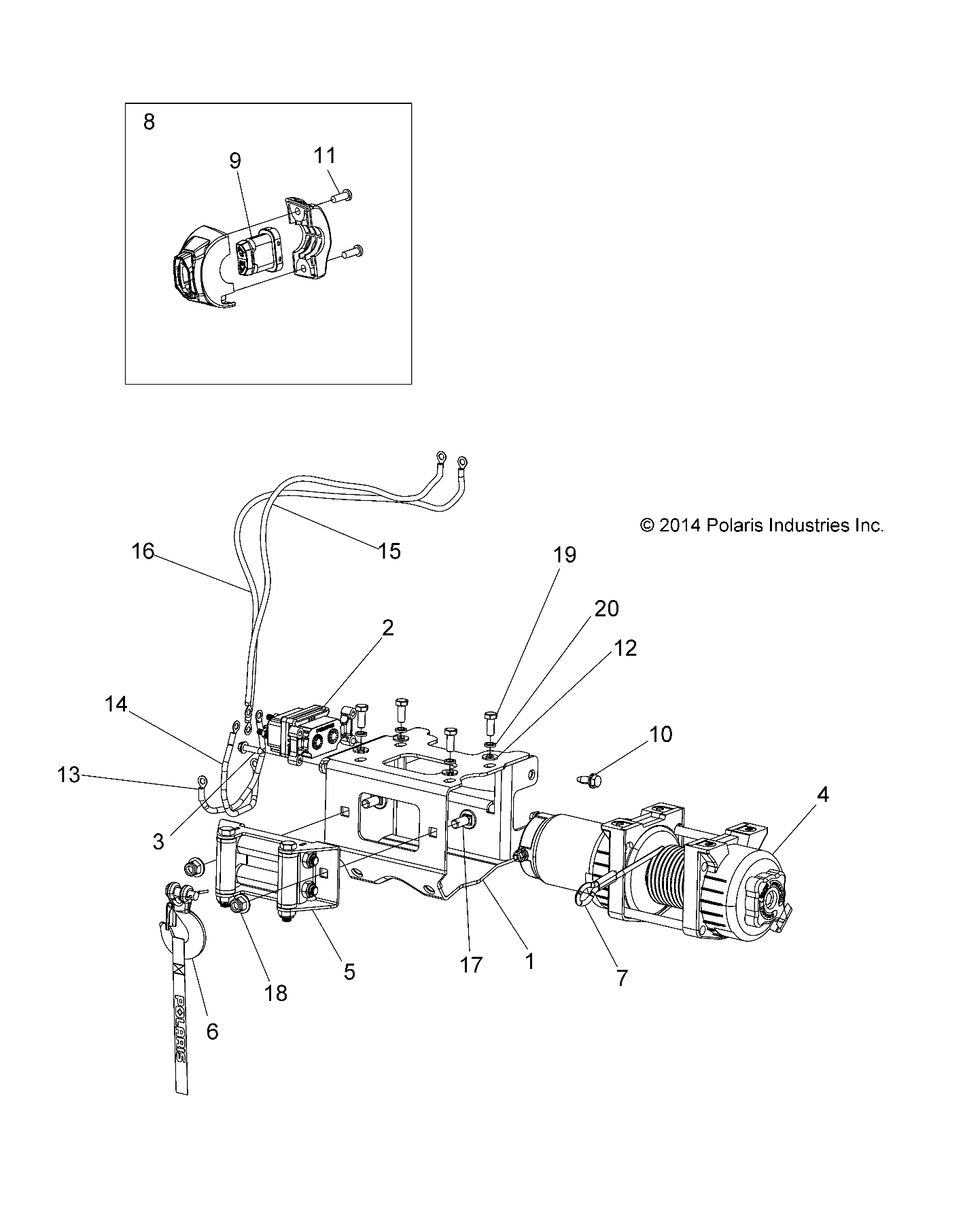 CHASSIS, WINCH - A15SEB57CA/CJ/SEC57CJ/CA (49ATVWINCH15QUAD)