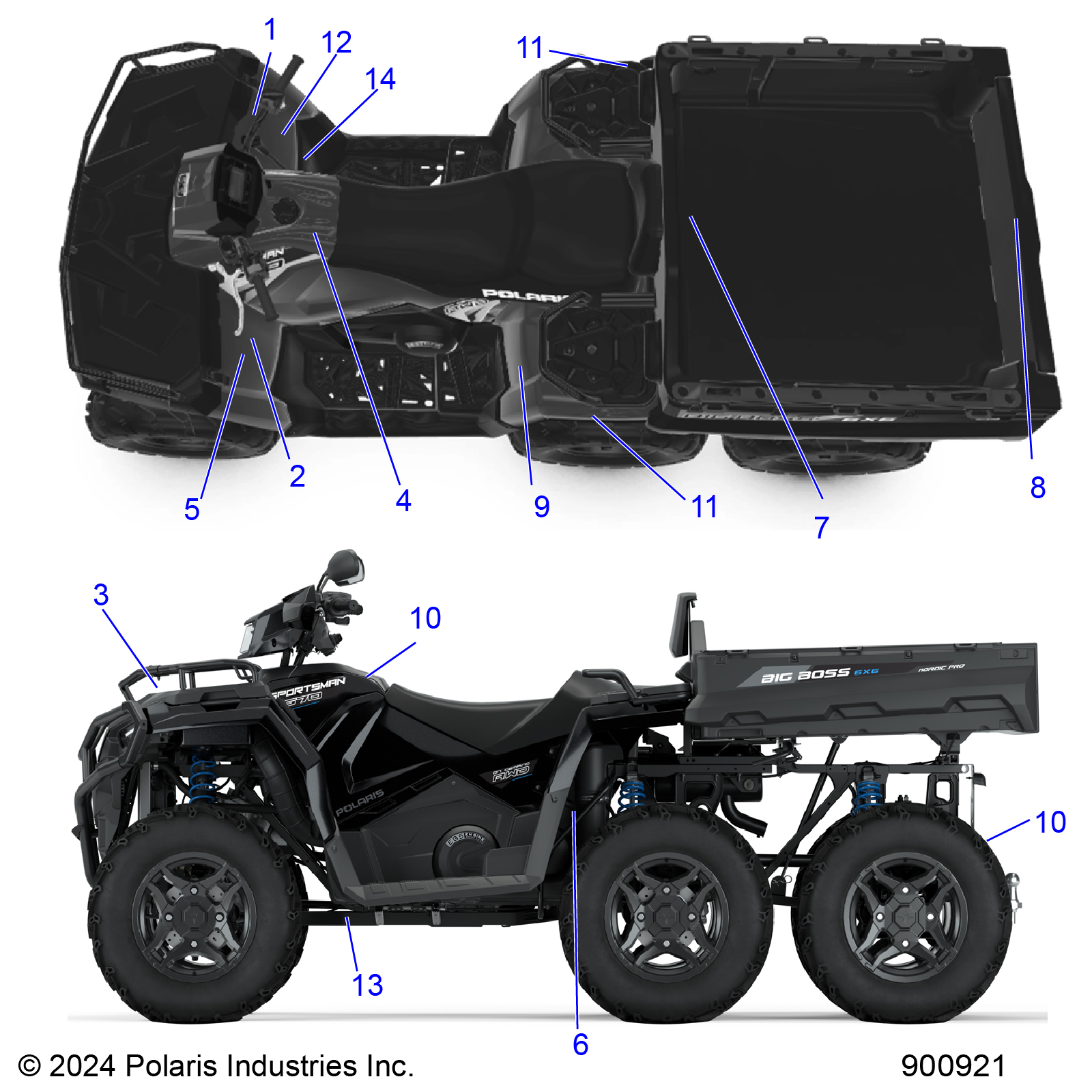 BODY, DECALS STANDARD - A25SKE57C1/CK (900921)