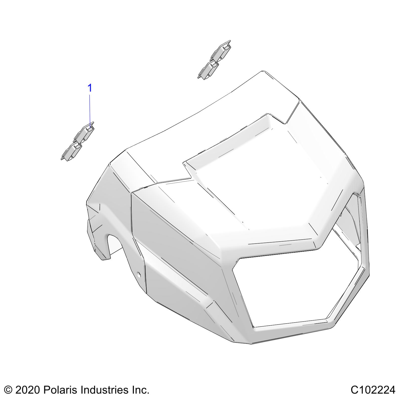 BODY, HEADLIGHT POD, PLUGS - A25SEE50B1/B3 (C102224)